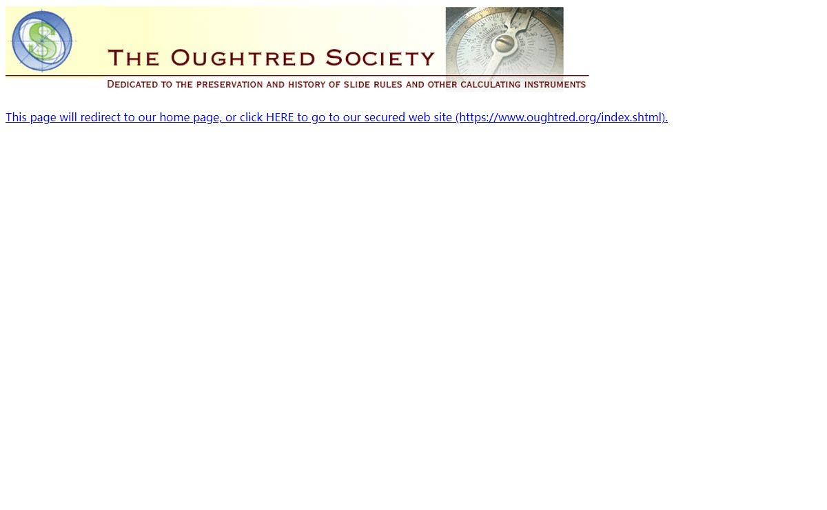Oughtred Society home page