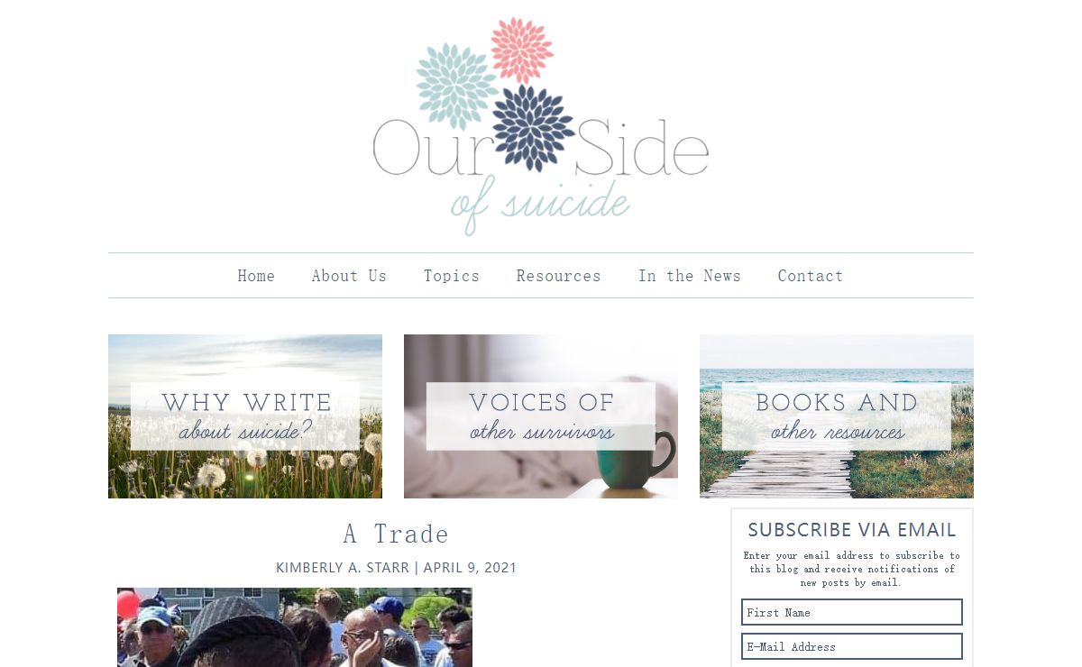 Our Side of Suicide - Offering hope, comfort and support for survivors of suicide loss.