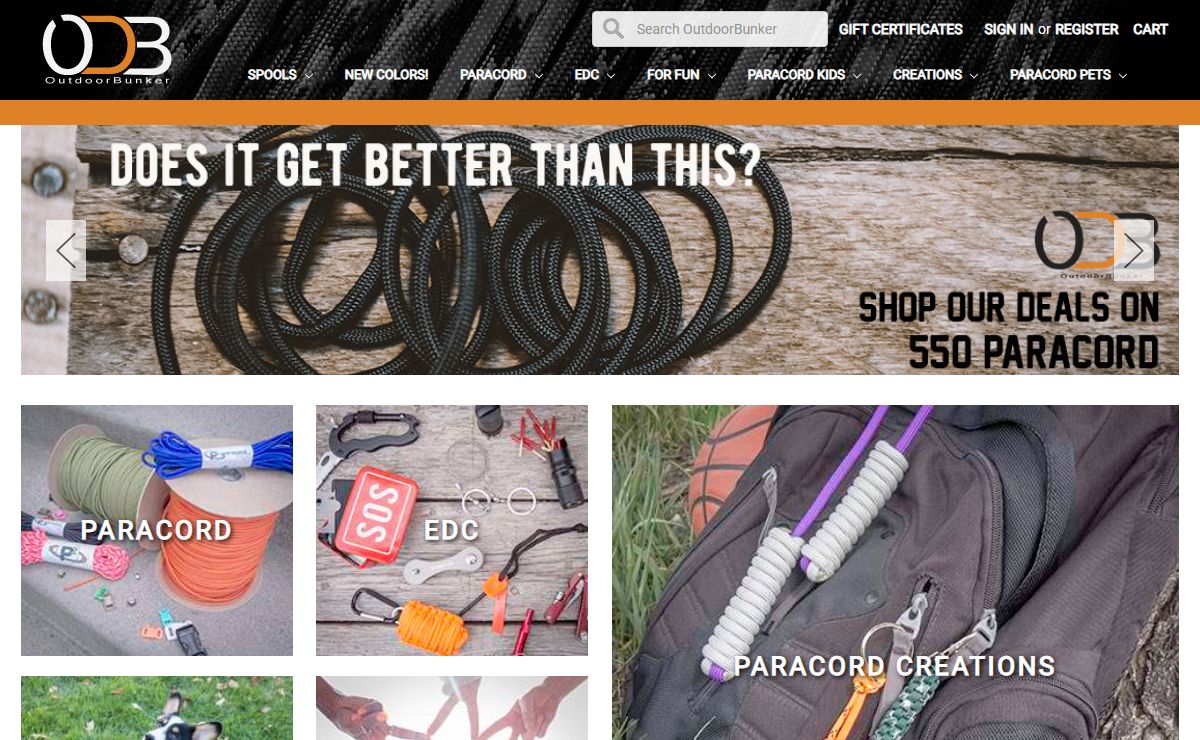 550 Paracord | Bungee Cord, Mini Cord, Bracelet Kits - Outdoor Bunker