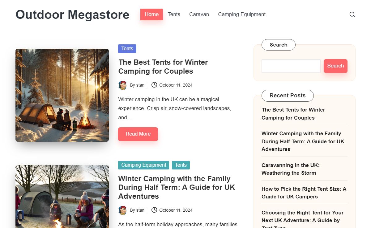 Outdoor Megastore – Camping Advice, Tips and Product Recommendations