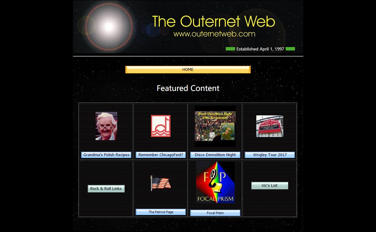 The Outernet Web Home Page