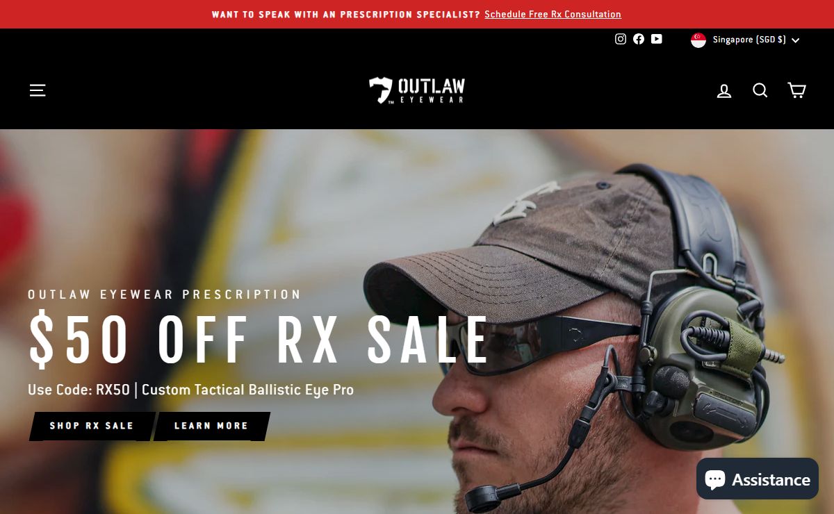 OutLaw Eyewear | Tactical Ballistic Sunglasses & More