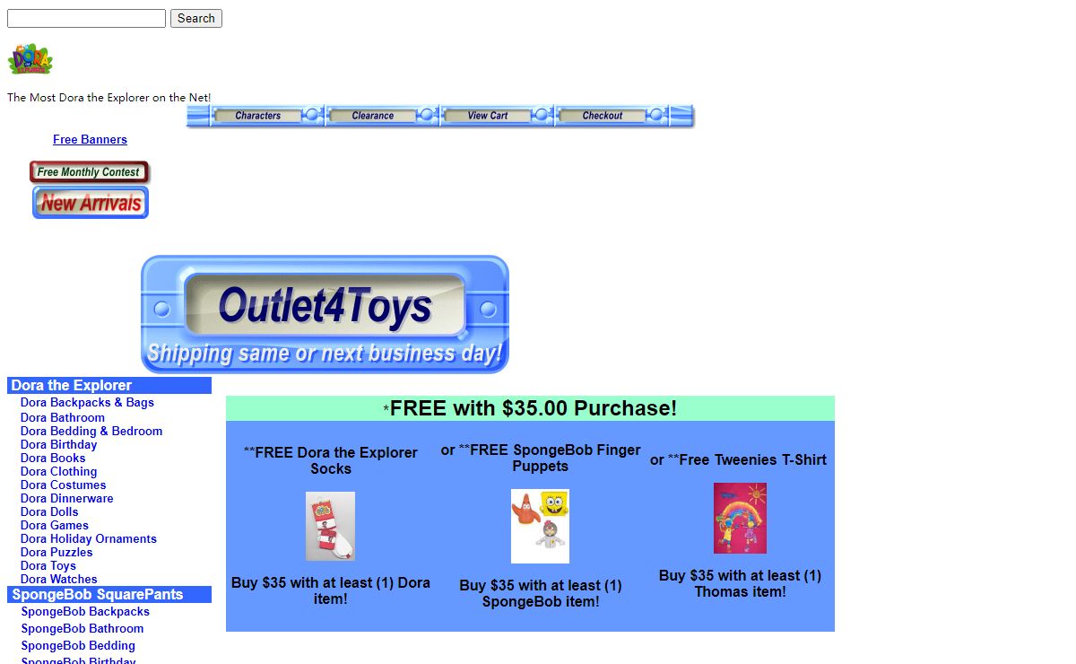 Outlet4Toys - The Most Dora the Explorer on the Net!