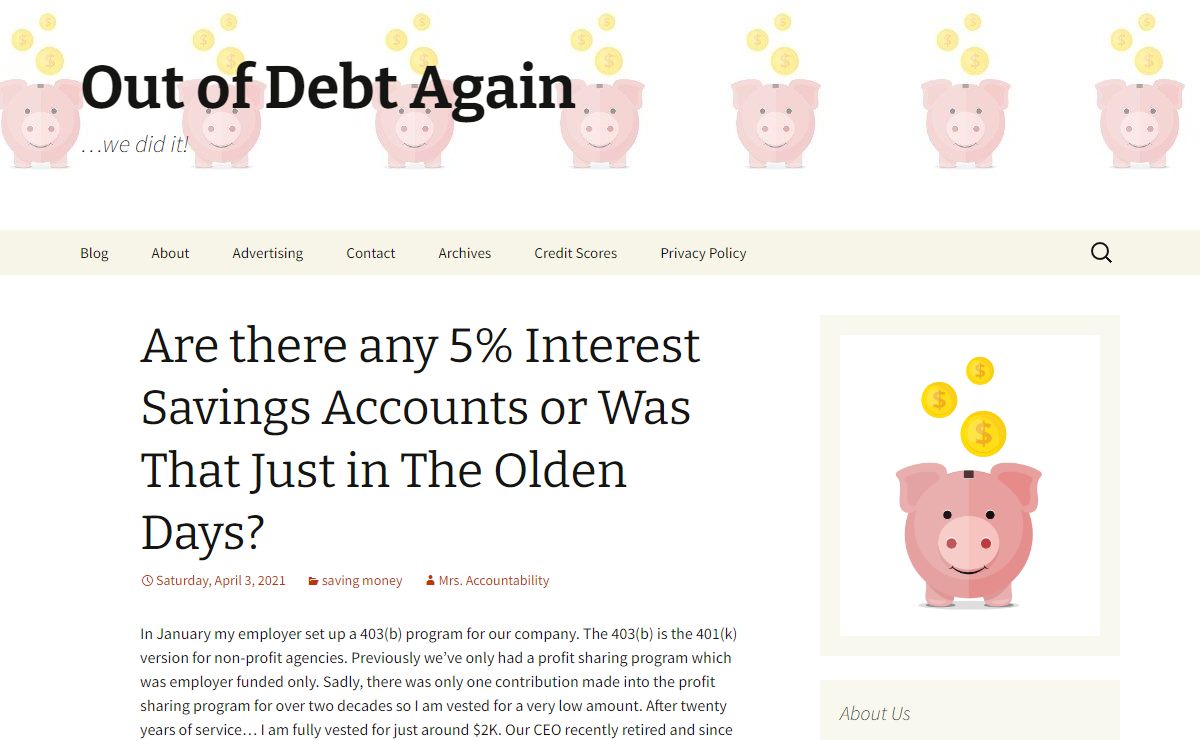 Out of Debt Again