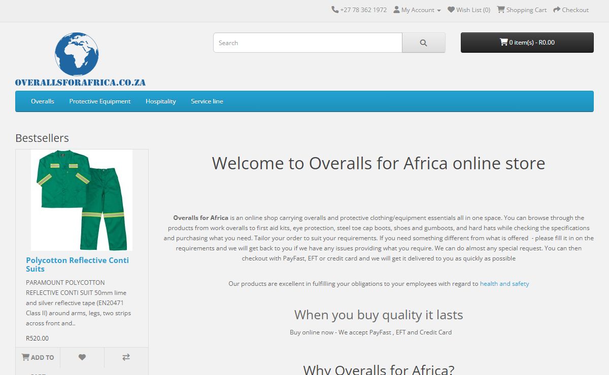 Overalls Conti Suits online store - shop for Overall, Boiler Suits, Protective workwear, PPE and Safety gear