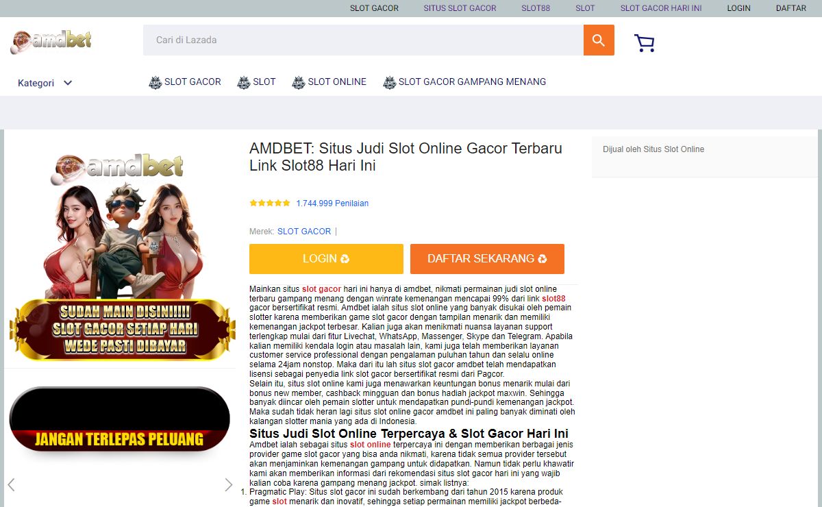 AMDBET: Situs Judi Slot Online Gacor Terbaru Link Slot88 Hari Ini