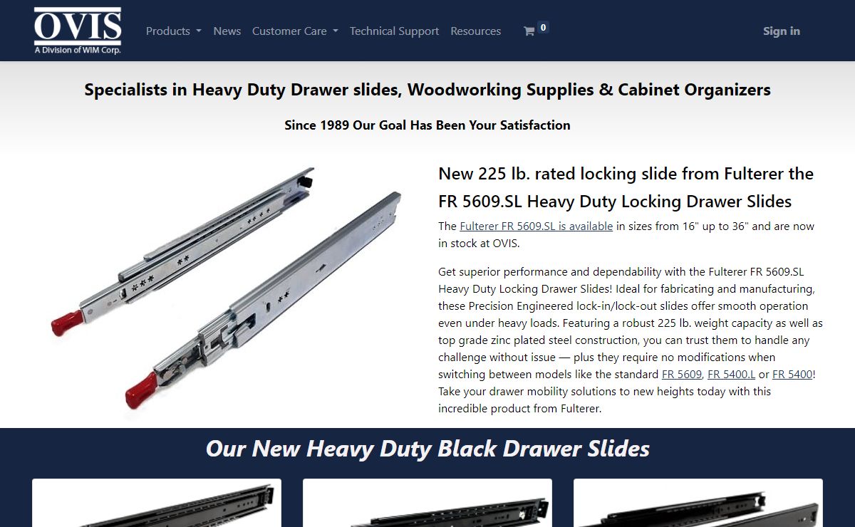 OVIS - Industrial Hardware and Woodworking Supplies.
