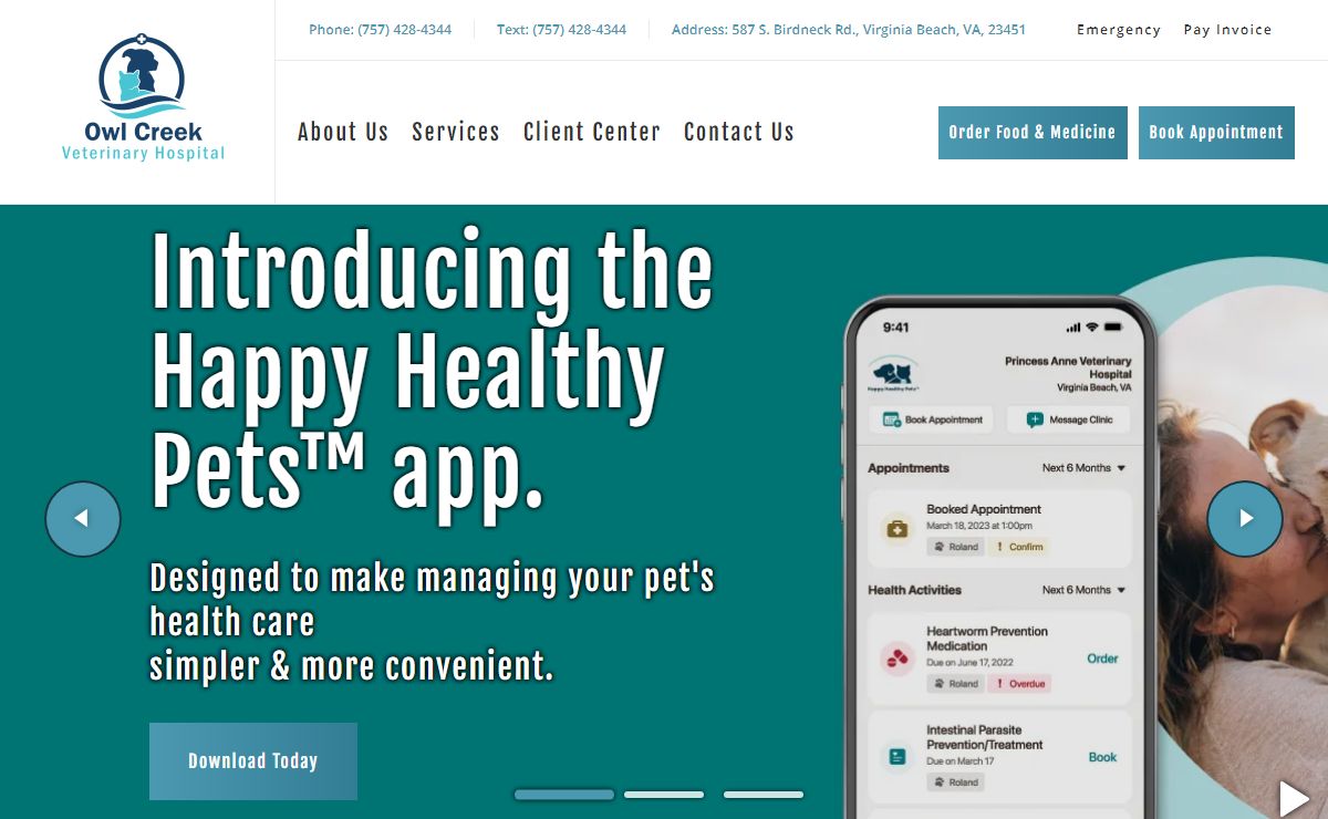 Homepage | Owl Creek Veterinary Hospital