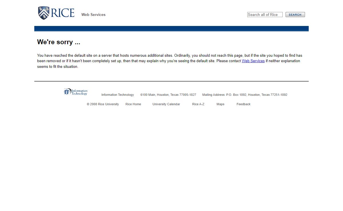 Rice University -- Web Services