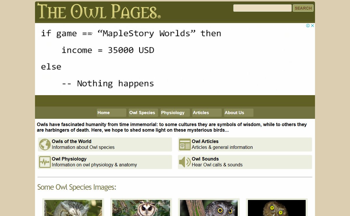The Owl Pages - Information about Owls