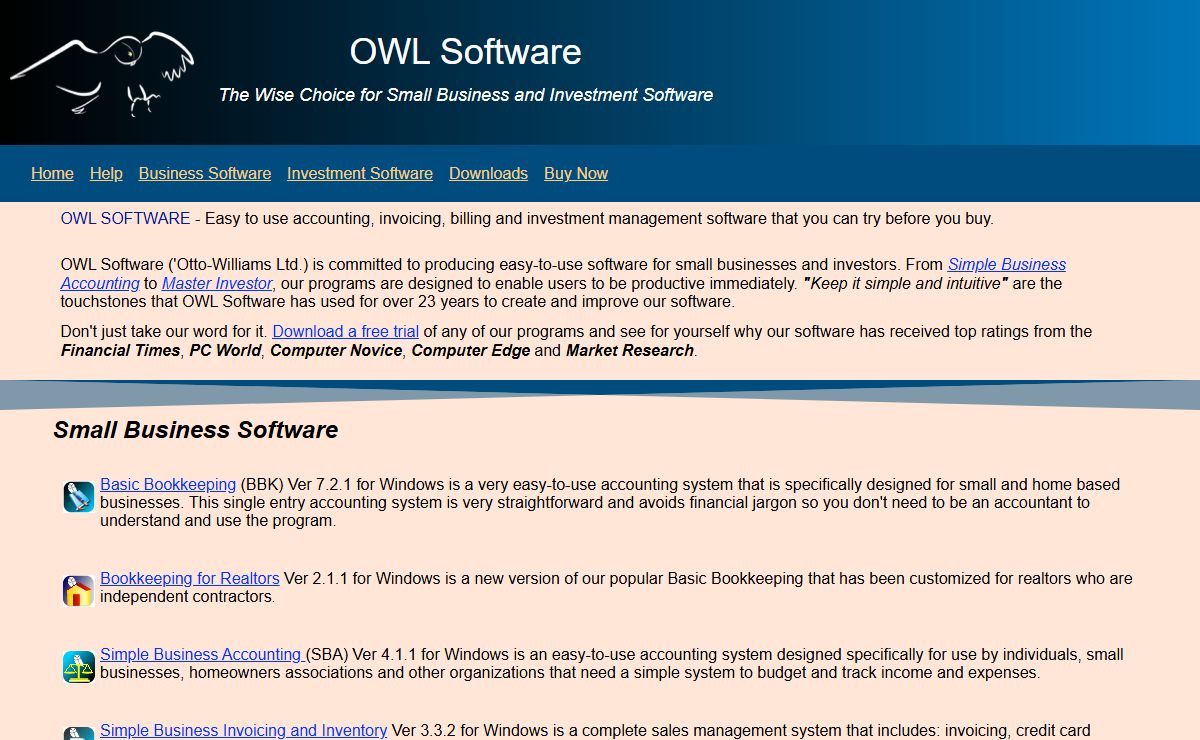 OWL Software - Small Business and Investment Management software