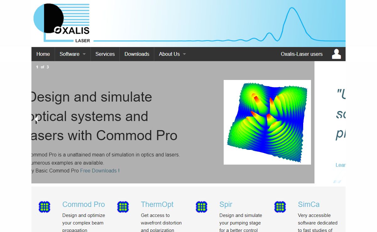 Oxalis-Laser - optical simulation software - simulation engineering services