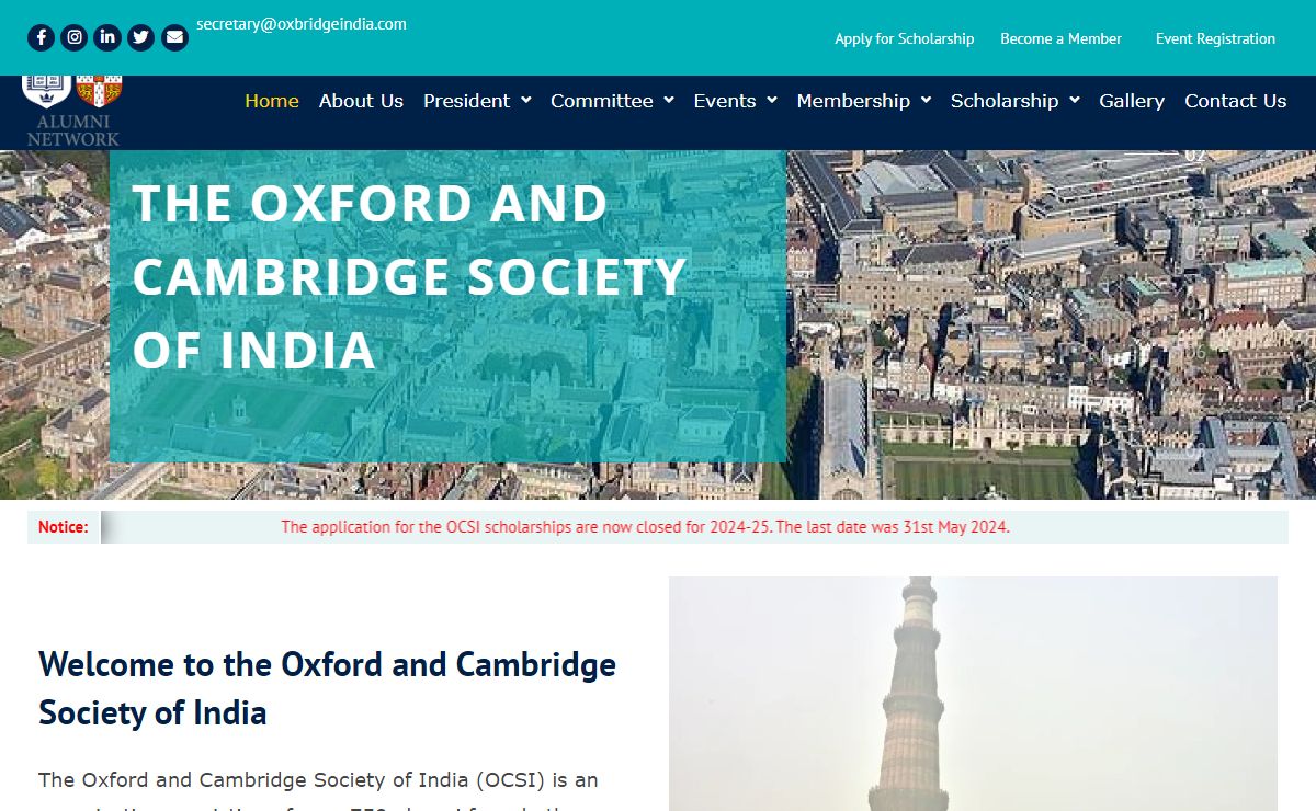 Home - The Oxford and Cambridge Society of India
