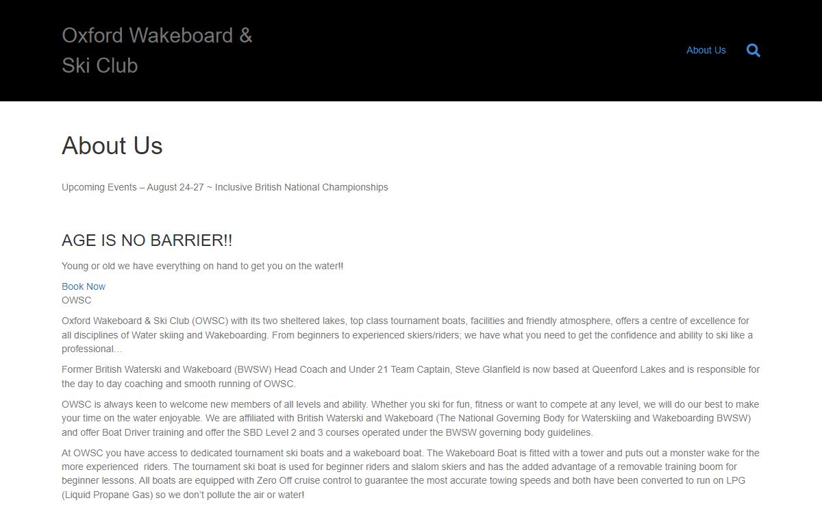 Oxford Wakeboard & Ski Club – Age is no Barrier!!