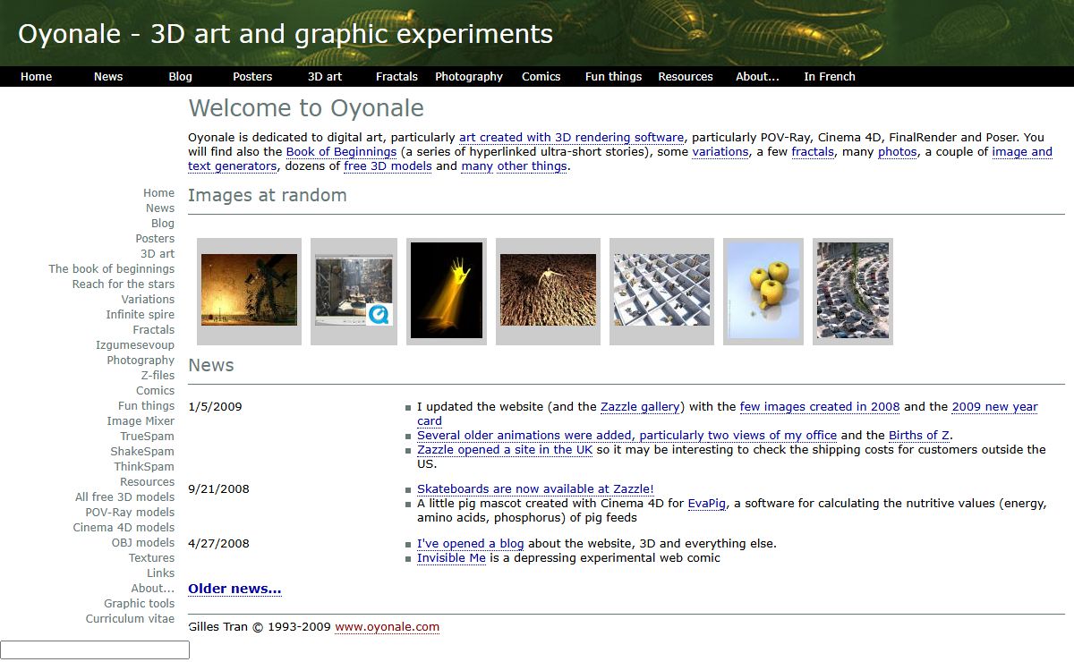 Oyonale - 3D art and graphic experiments