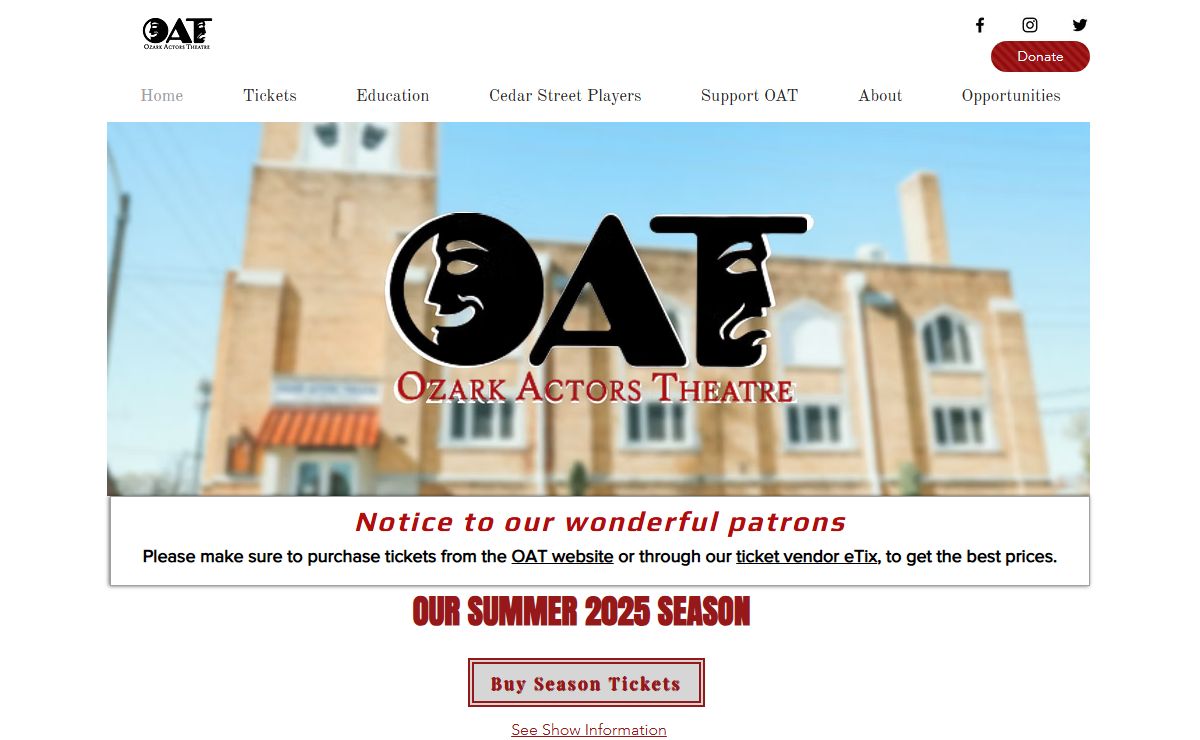 Ozark Actors Theatre | Rolla, Missouri