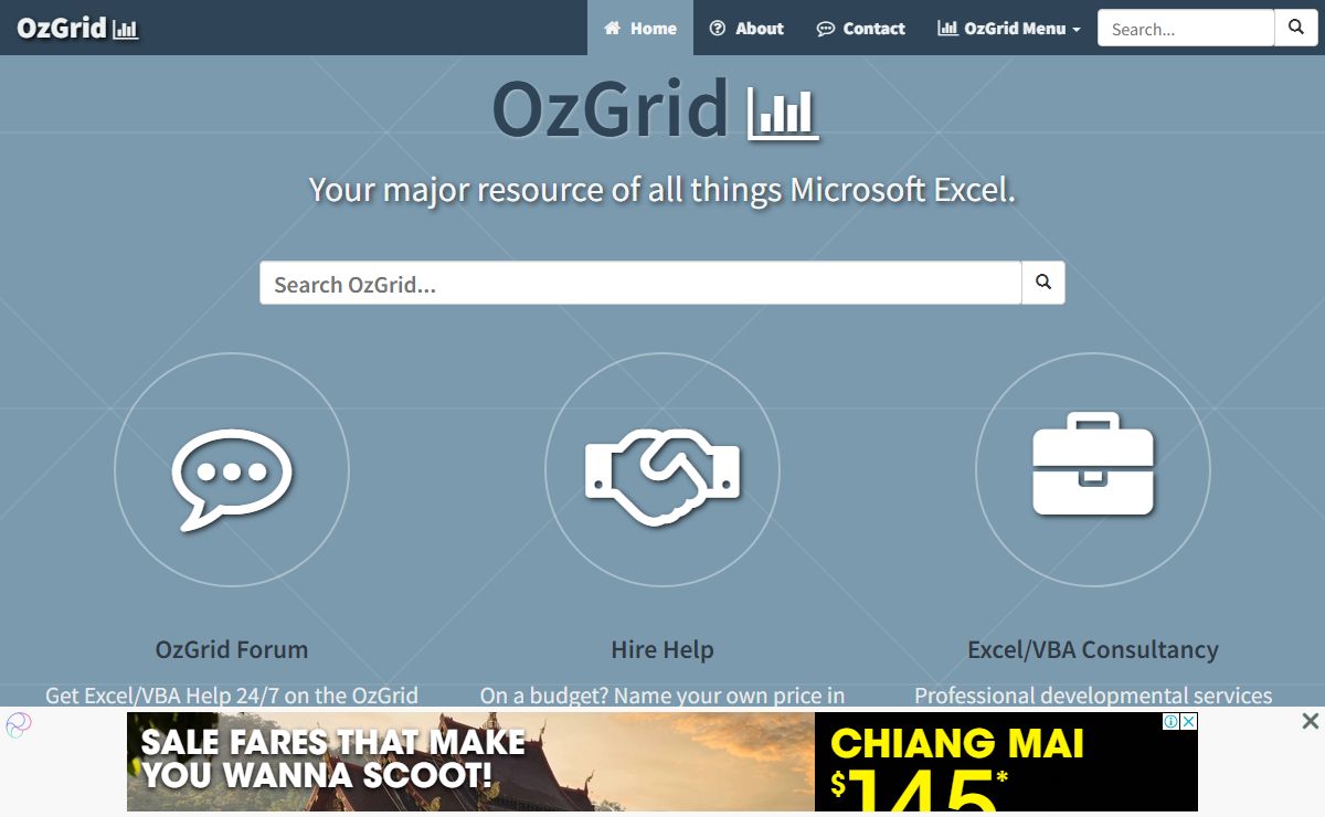 OzGrid.com - Your major resource of all things Microsoft Excel