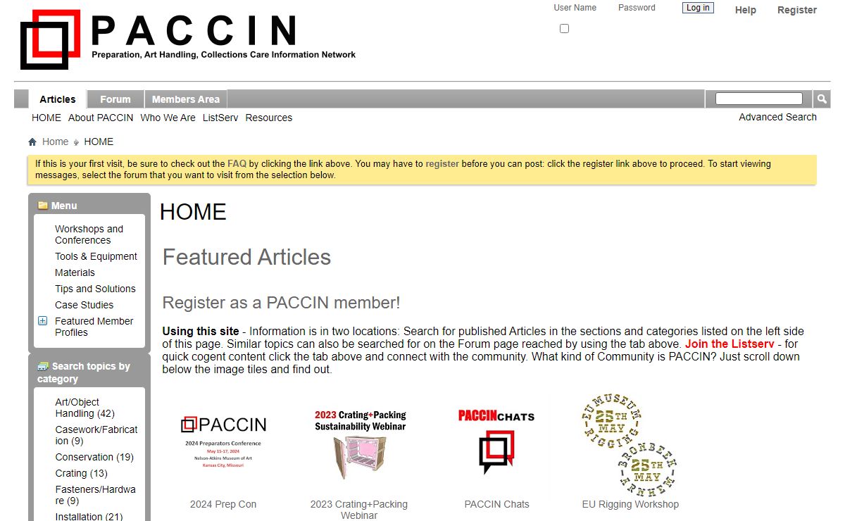 PACCIN - PACCIN Front Page