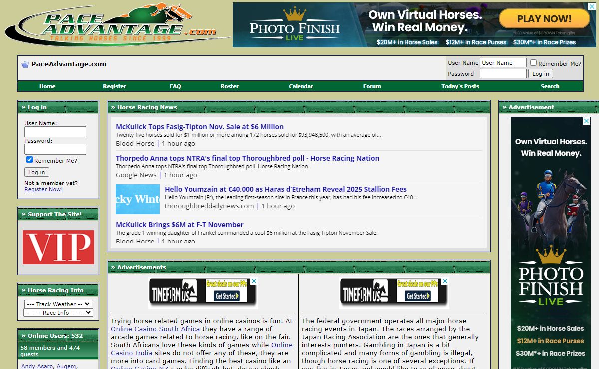 PaceAdvantage.com