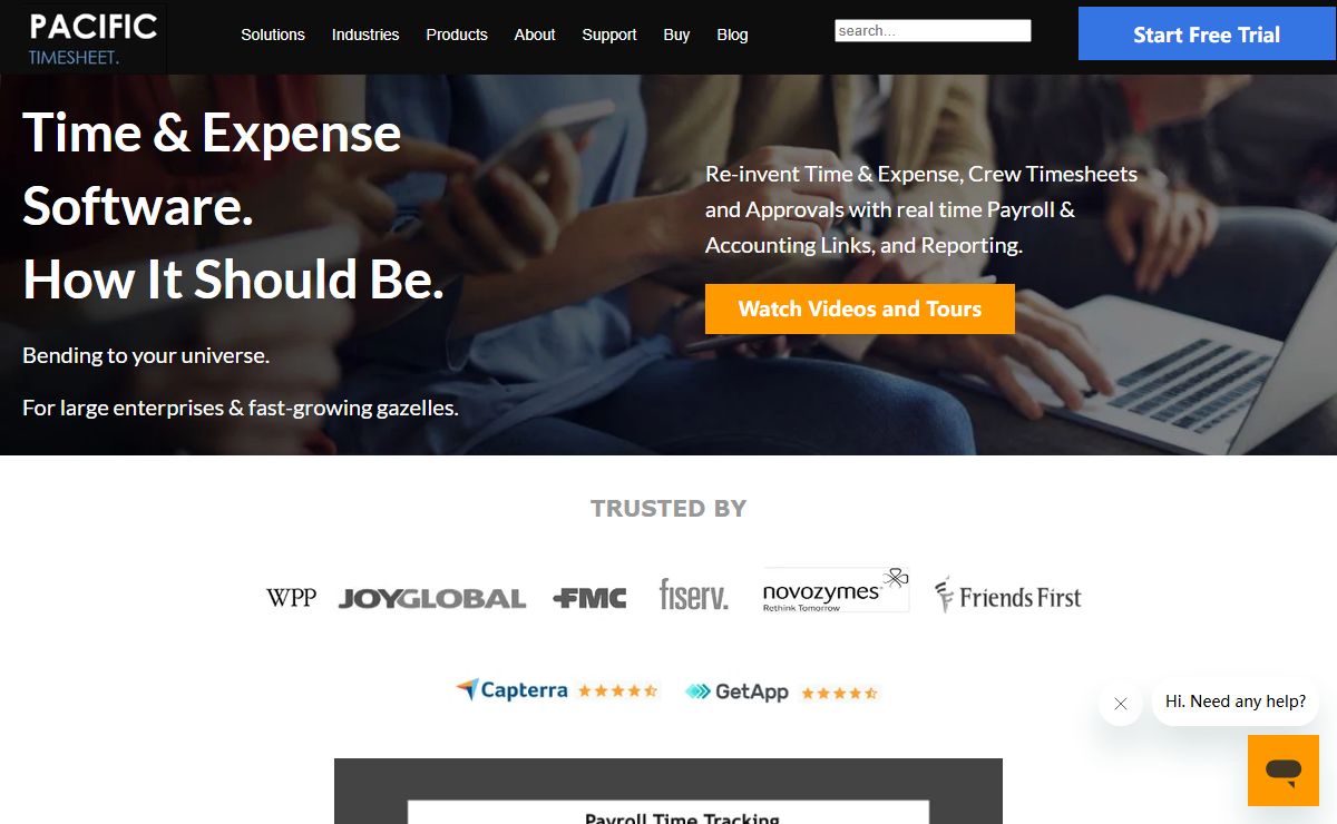 Timesheet software, expense tracking for payroll & projects | Pacific Timesheet