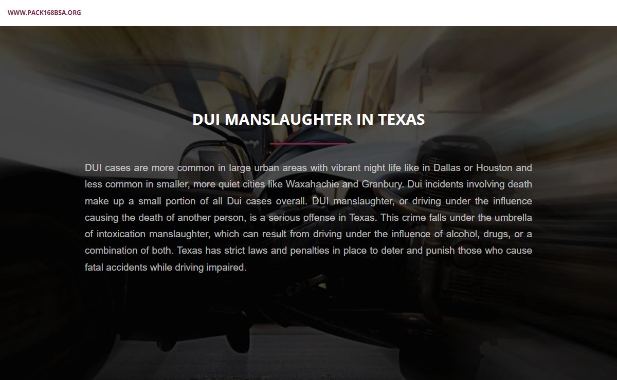 DUI Manslaughter in Texas