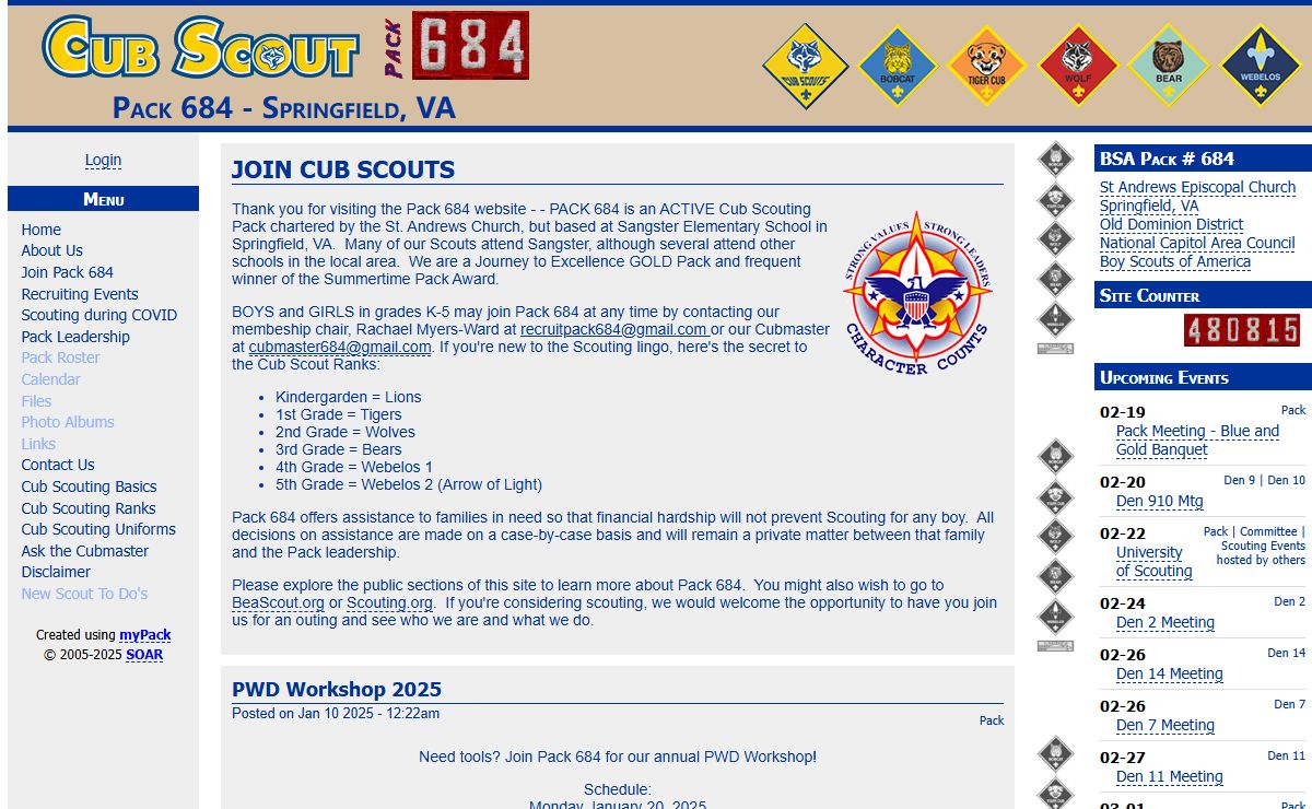 Cub Scout Pack 684, Springfield VA | Home Page