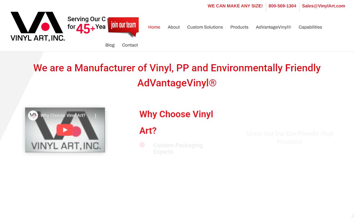 Vinyl Art | Serving Our Clients for 45+ Years