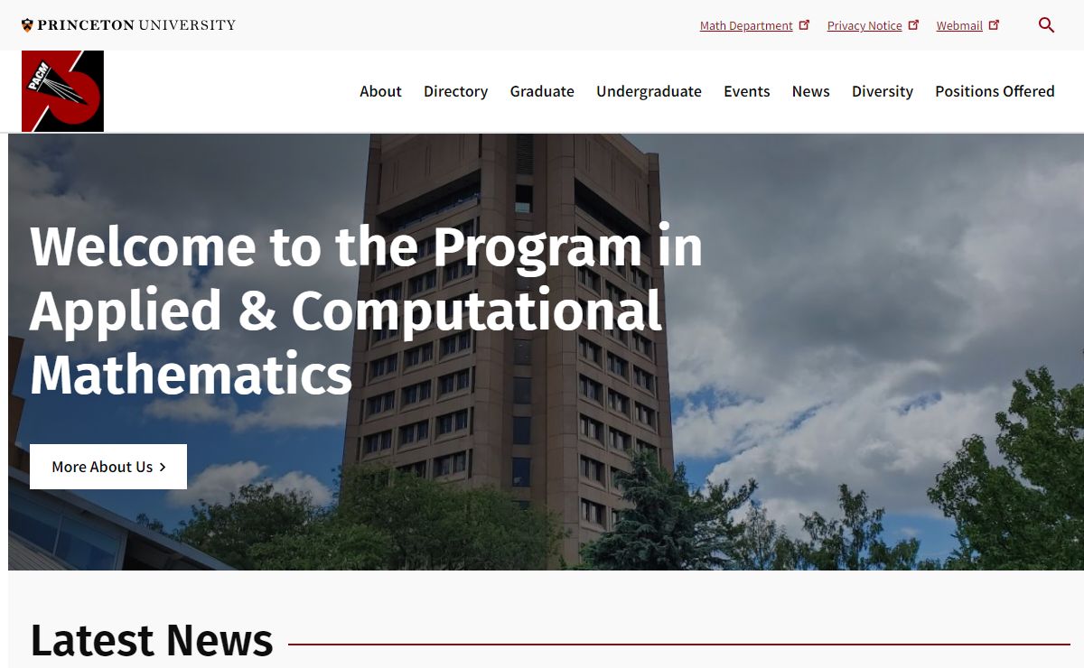 The Program in Applied & Computational Mathematics