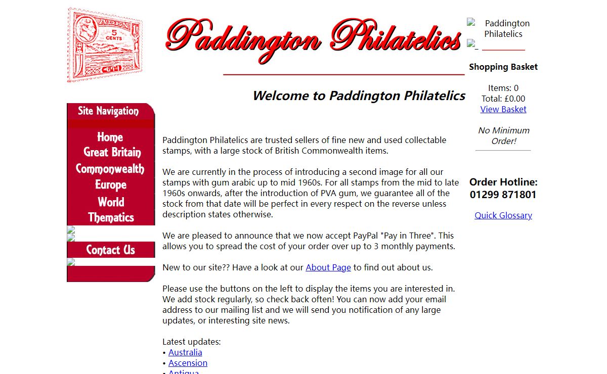 Welcome - Traders in Quality Commonwealth Stamps, European Stamps and World Stamps. - Paddington Philatelics