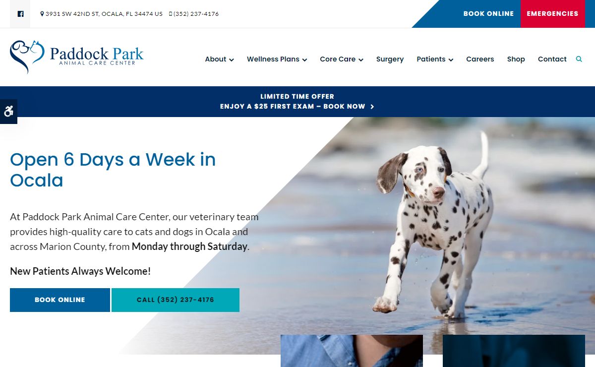 Welcome to Paddock Park Animal Care Center | Open 6 Days a Week in Ocala | Book Online