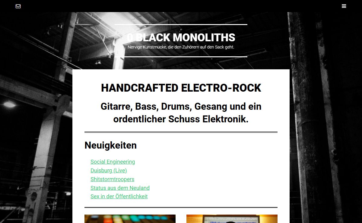 0 Black Monoliths – Nervige Kunstmucke, die den Zuhörern auf den Sack geht.