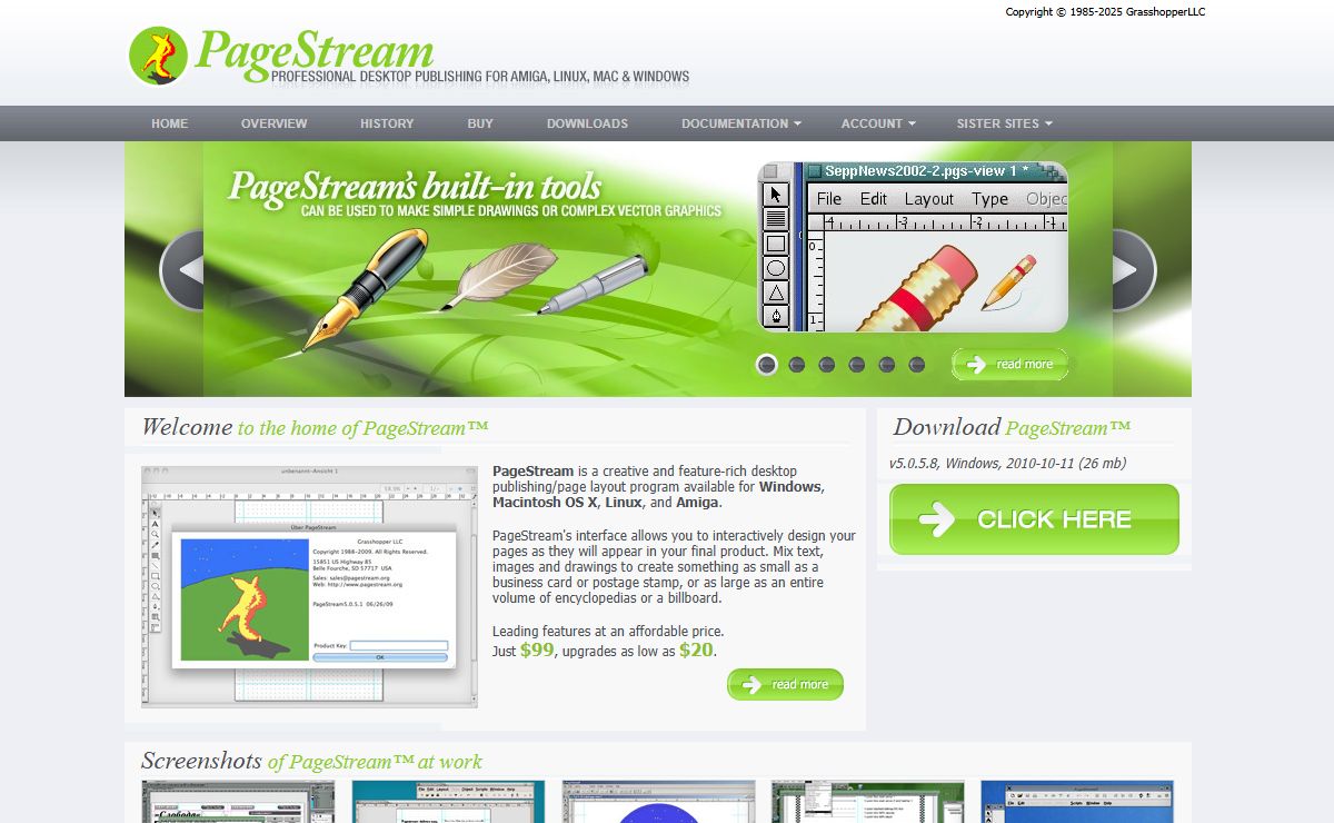 PageStream - Front Page