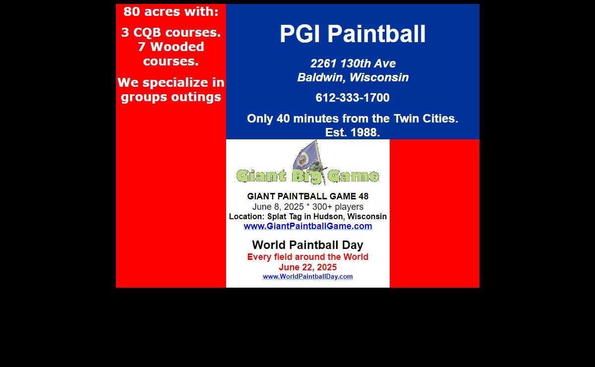 PGI Paintball - Baldwin Wisconsin