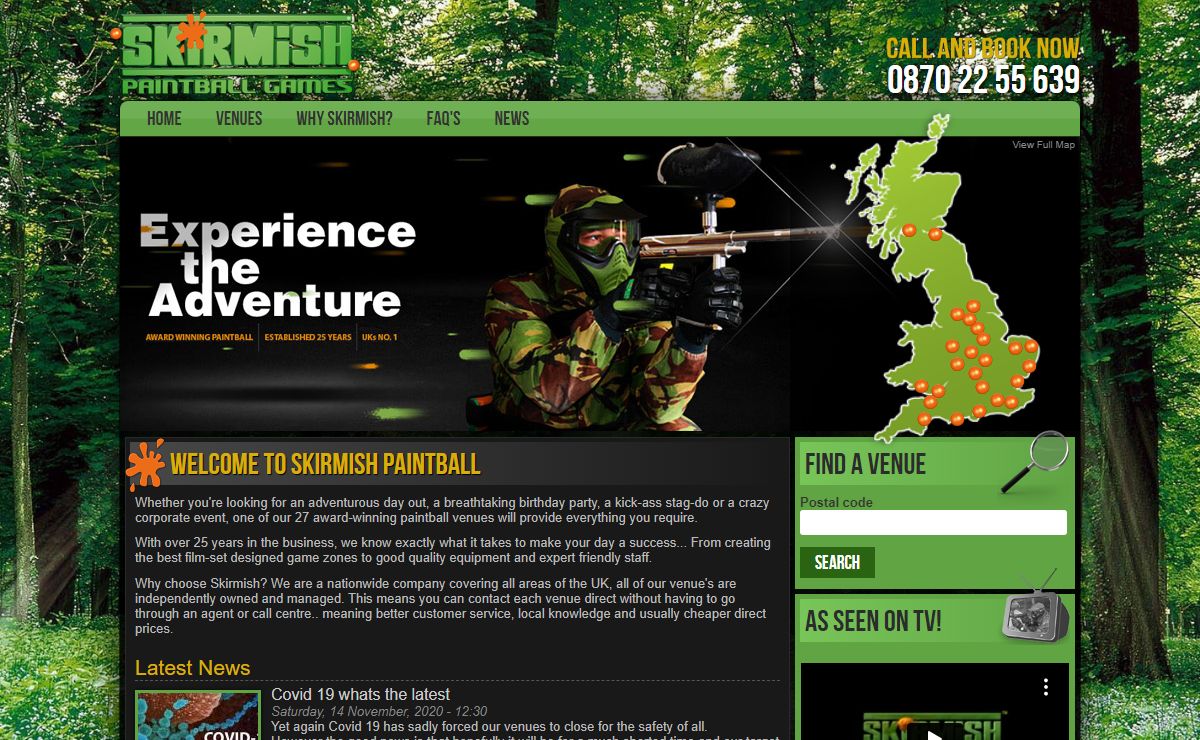 Skirmish Paintball Games | The UK's leading Paintball, Laser Tag and Airsoft venue provider