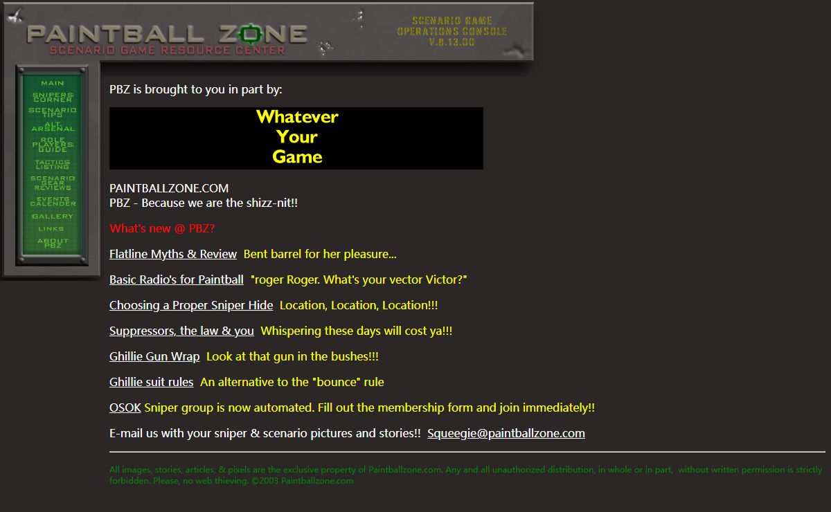 Paintball Zone - The Scenario Game Resource Center
