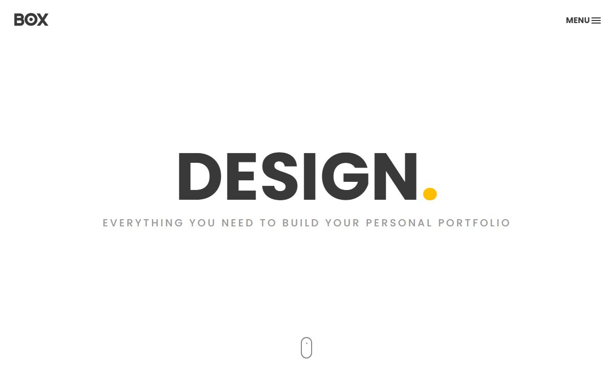 Box personal portfolio Template