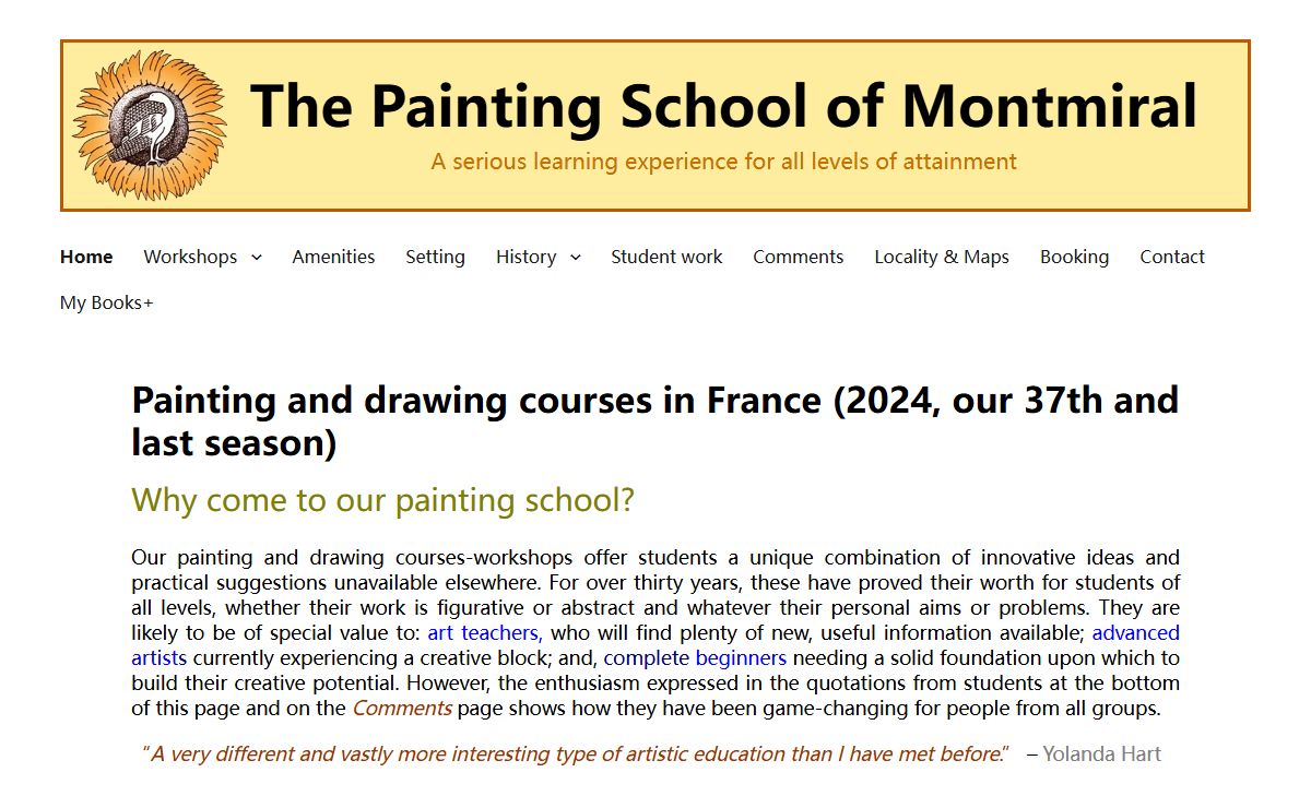 The Painting School of Montmiral – A serious learning experience for all levels of attainment