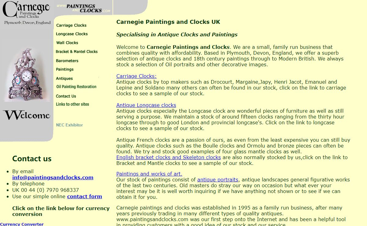 Antique Clocks from Carnegie Painting and Clocks. United Kingdom