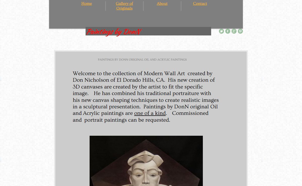 Paintings By Donn - Original Oil And Acrylic Paintings, Commissioned Portrait Paintings, Oil Paintings For Sale