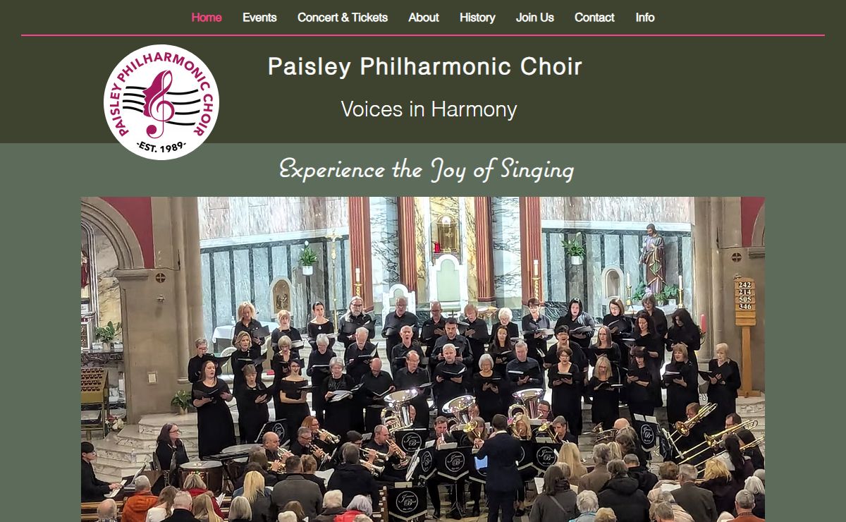 Paisley Philharmonic Choir | looking for a local choir | Paisley, Renfrewshire, Scotland