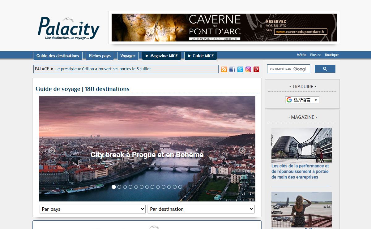 Guide des destinations, magazine, voyages | Palacity