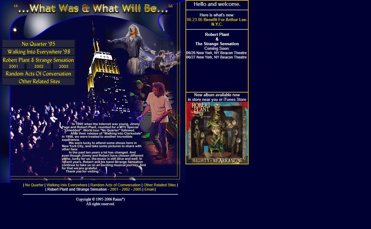 ...What Was & What Will Be... - Jimmy Page, Robert Plant and Strange Sensation in Images.