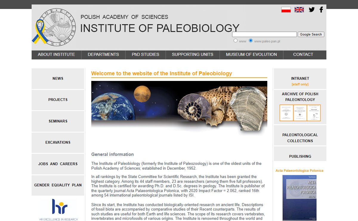 Institute of Paleobiology, Polish Academy of Sciences