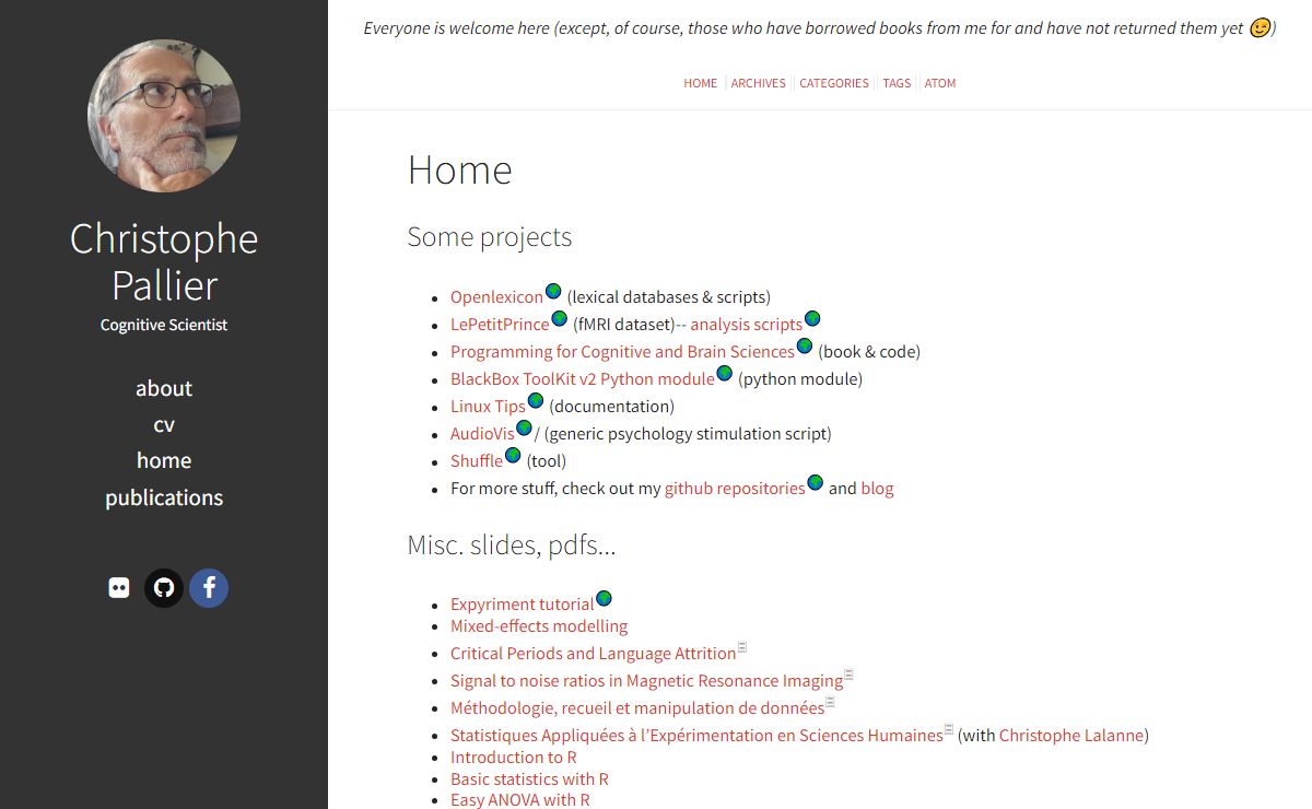 Christophe Pallier web site – Home
