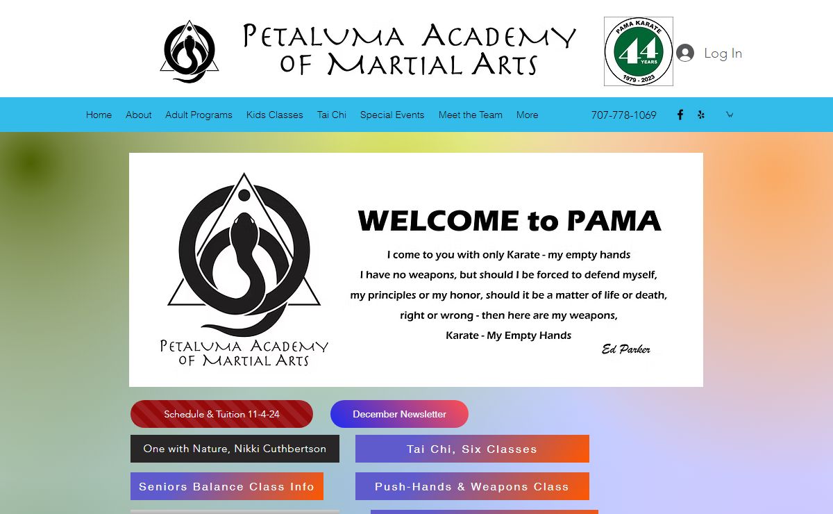 Home | Petaluma Academy of Martial Arts
