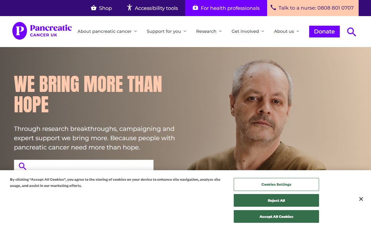 Pancreatic Cancer UK - We bring more than hope