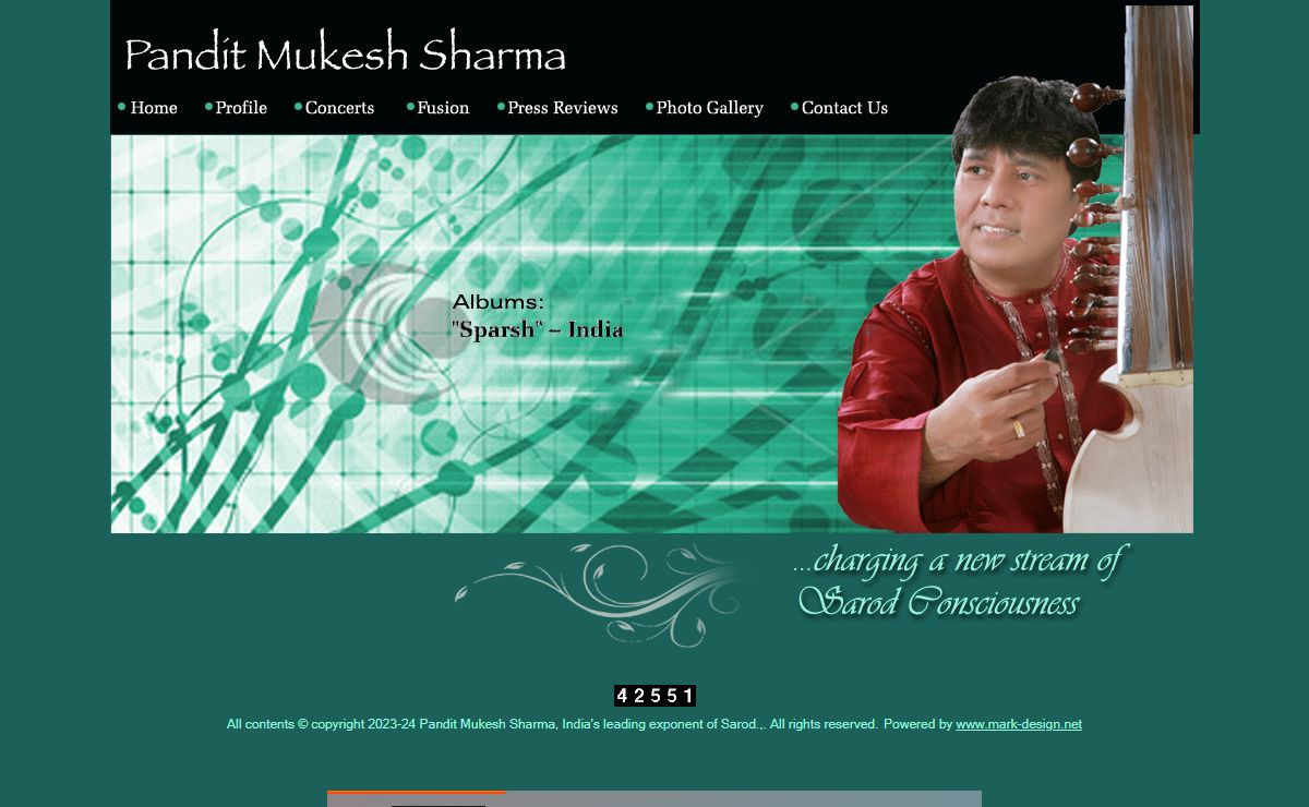 Pandit Mukesh Sharma, India's leading exponent of Sarod Show event concert sarod new delhi india sarod