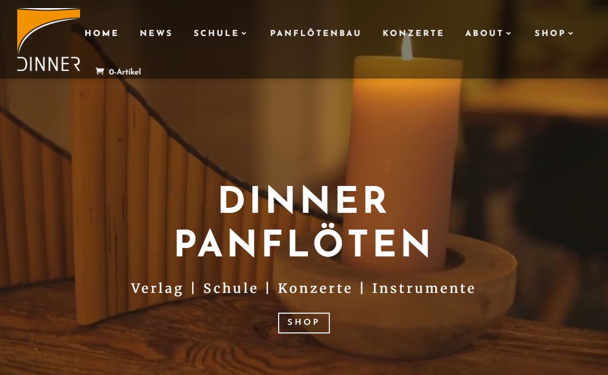 DINNER Panflöten - Kompetenz & Leidenschaft für Panflöten