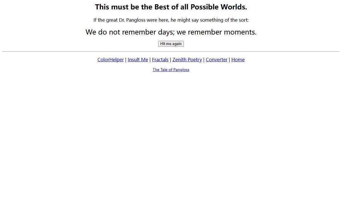 Pangloss Wisdom