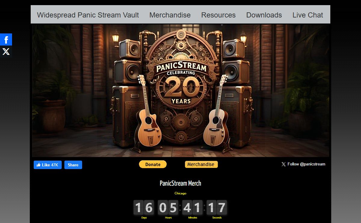 PanicStream.com - Widespread Panic Streaming Audio, Setlists, and Downloads